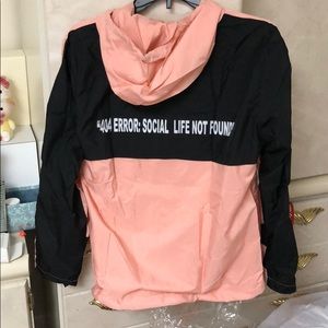Pink / black funny windbreaker